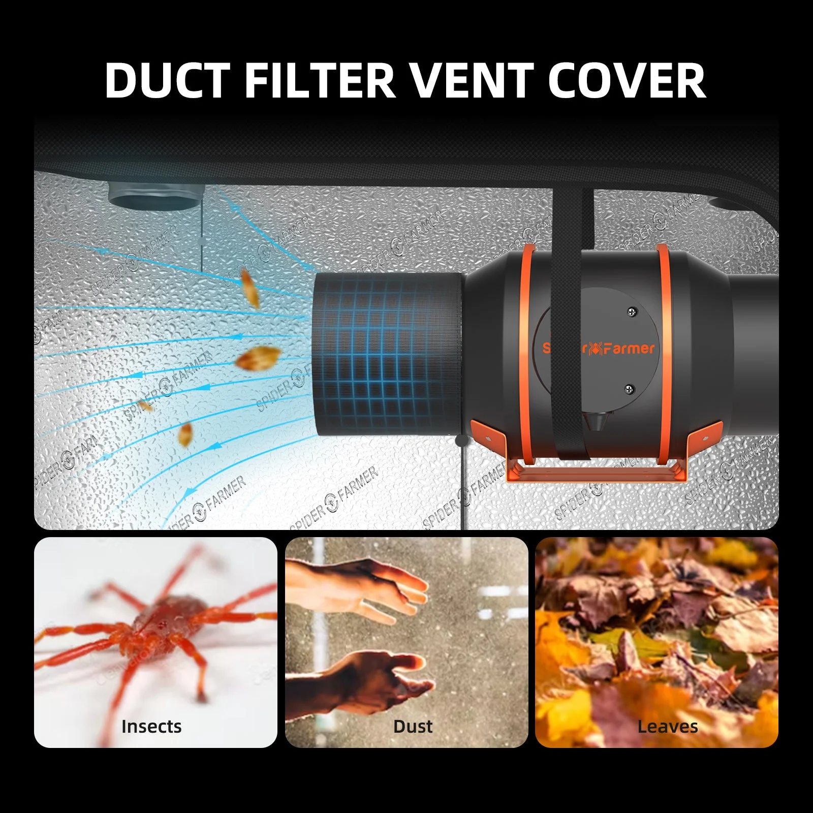 Spider Farmer 4’x4′X6.5′ Complete Grow Tent Kit丨SF4000 301H EVO Full Spectrum LED Grow Light丨6” Clip Fan丨6” Ventilation System with Speed Controller - Image 7