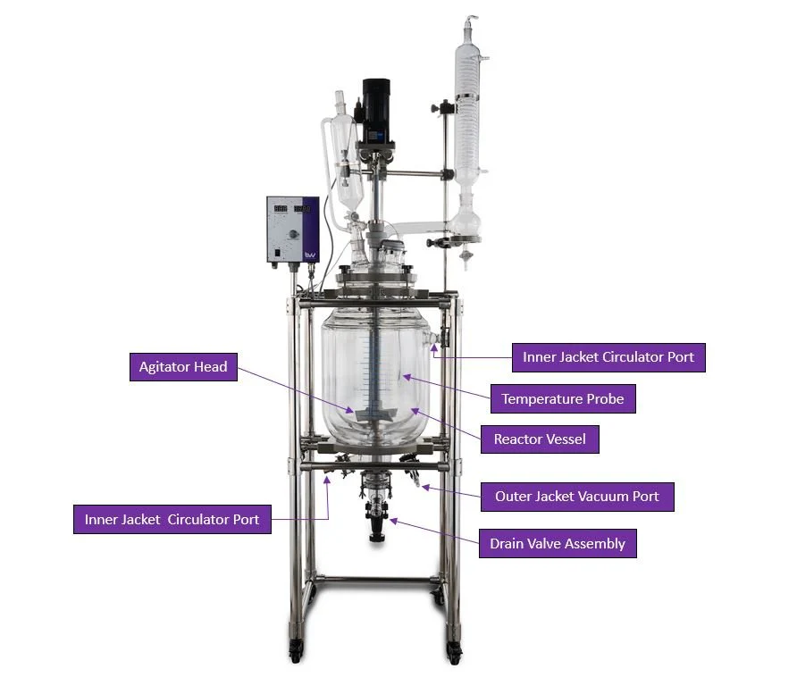 BVV 50L Double Jacketed Glass Reactor - Image 4