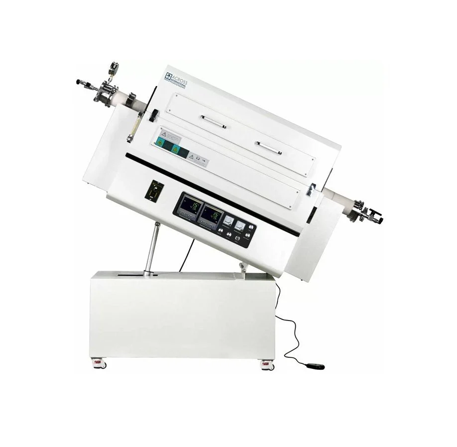 Across International 1500C 60mm OD 1-3 Zone Rotary & Tilting Top-Open Tube Furnace