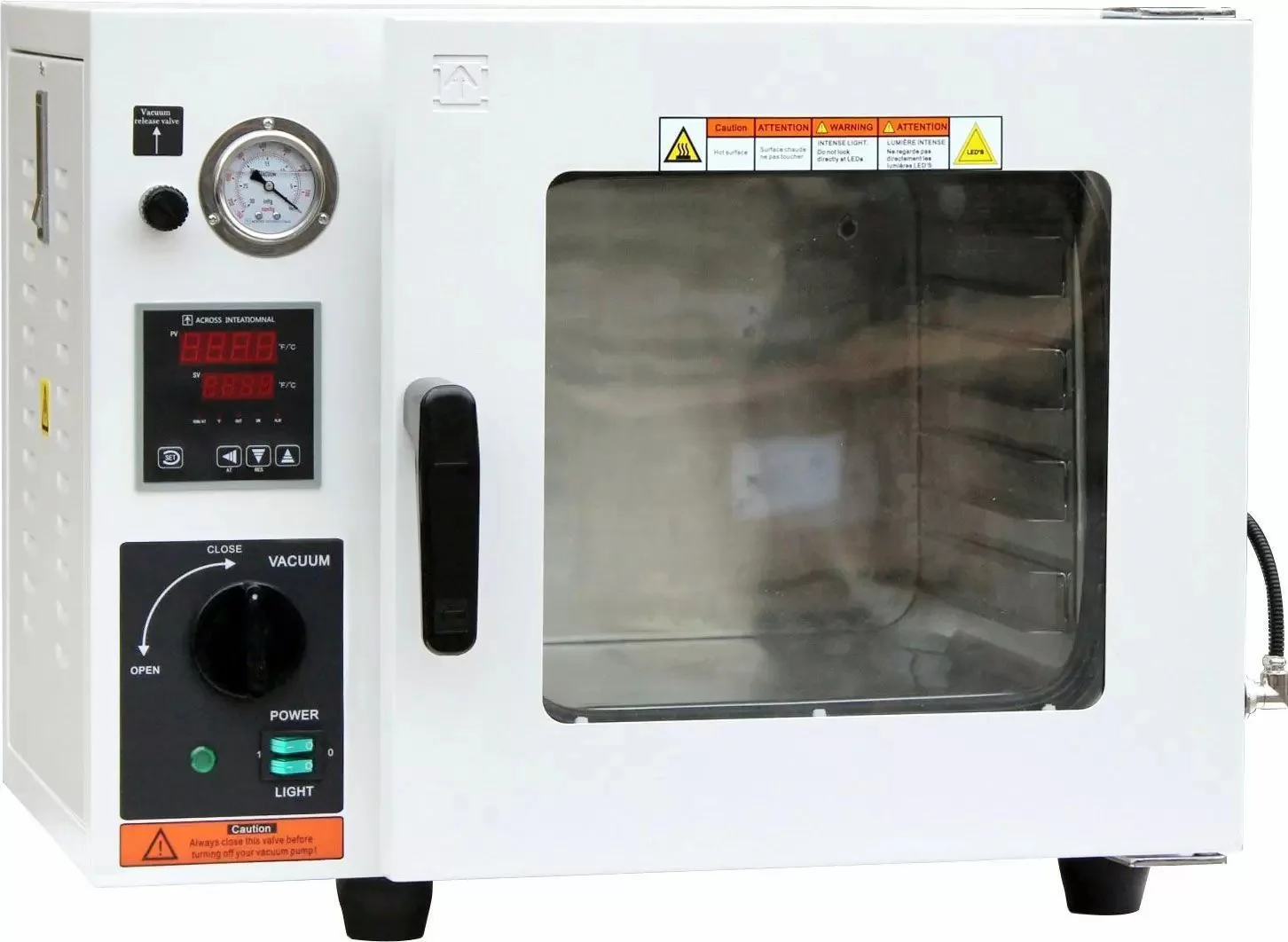 Across International ECO 150C 0.9 Cu Ft Vacuum Drying Oven With LED Lights