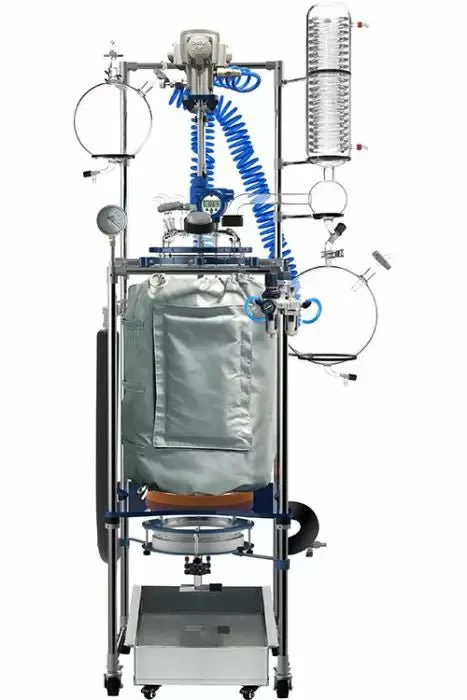 Across International 100L Single Or Dual Jacketed Glass Reactor With Air Motor