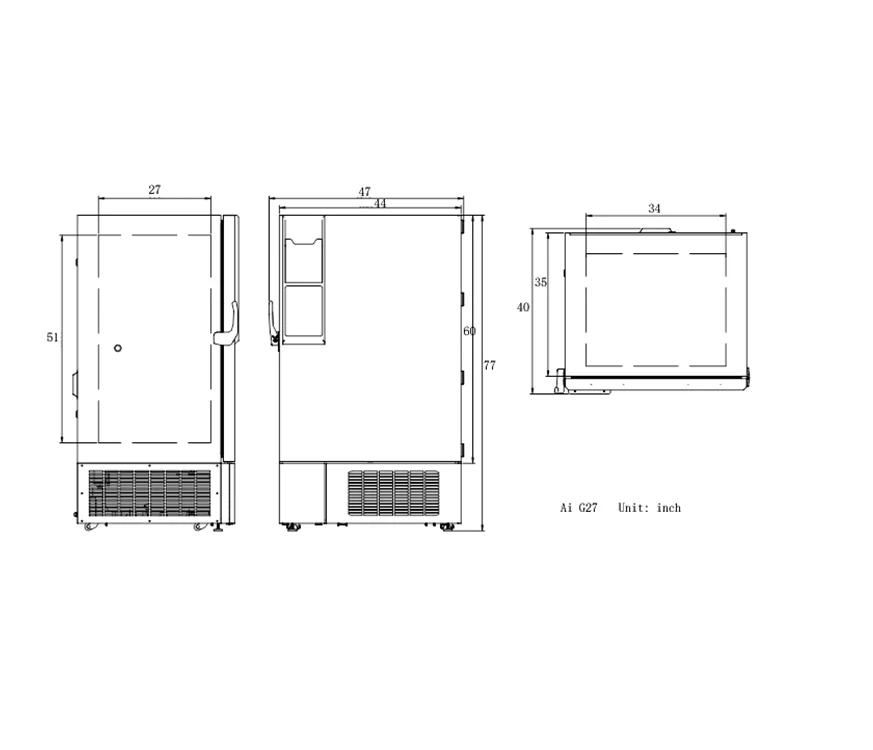 Across International AI -86°C/-122°F Glacier 27 Cu Ft Ultra-Low Upright ULT Freezer - 110V/220V ETL - Image 2