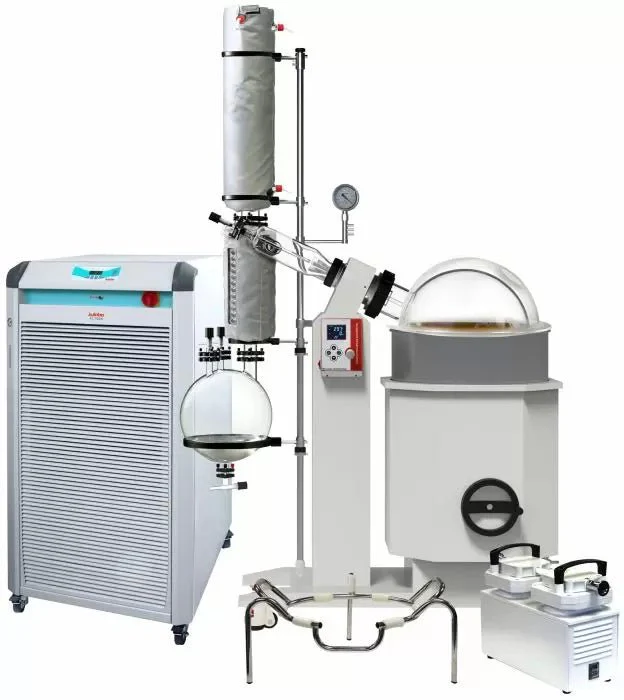 Across International SolventVap 50L Rotary Evaporator, Julabo Chiller, ULVAC Pump