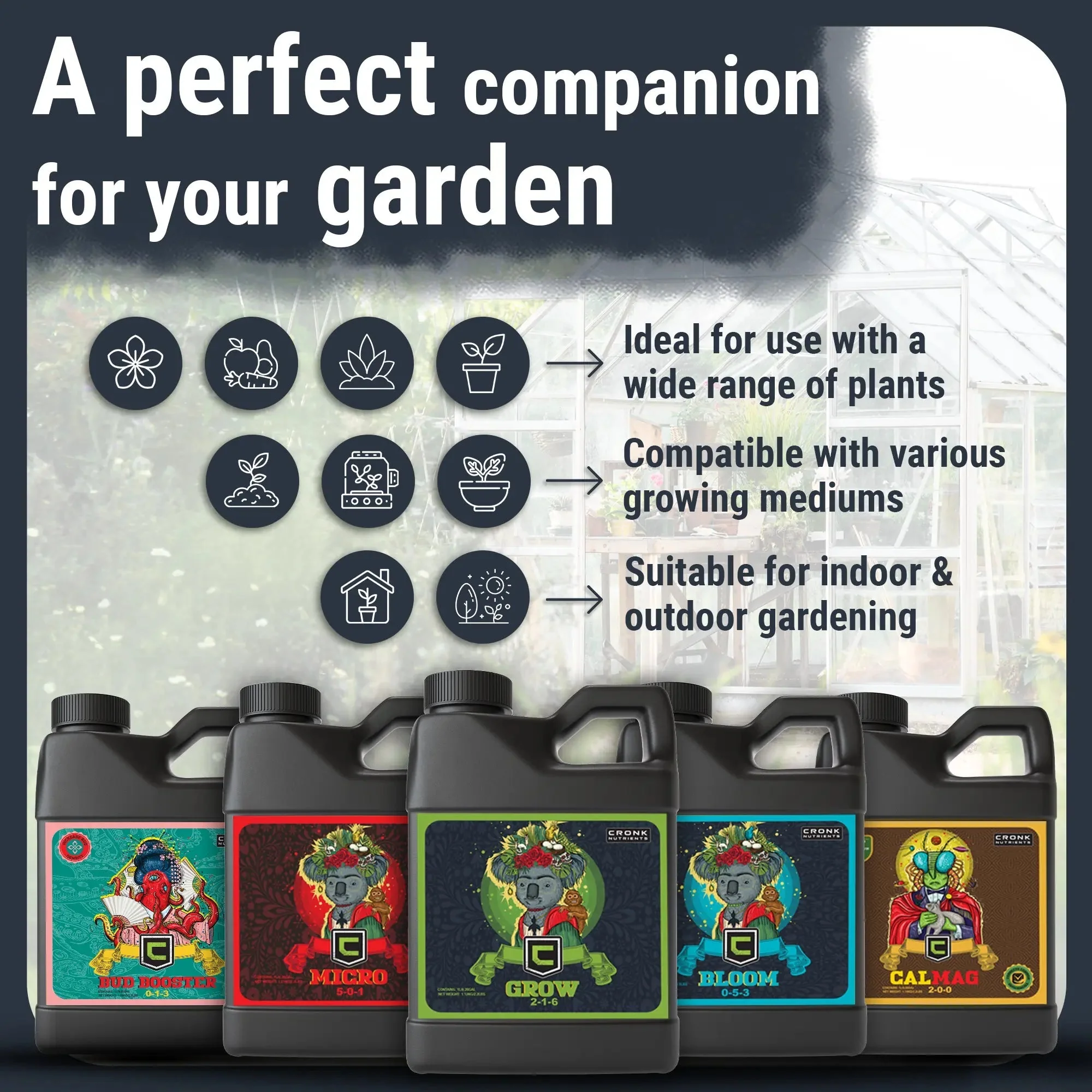 Cronk Nutrients Big Bud Kit Complete Plant Nutrient Solution - Micro, Grow, Bloom, CalMag, and Bud Booster - Image 7