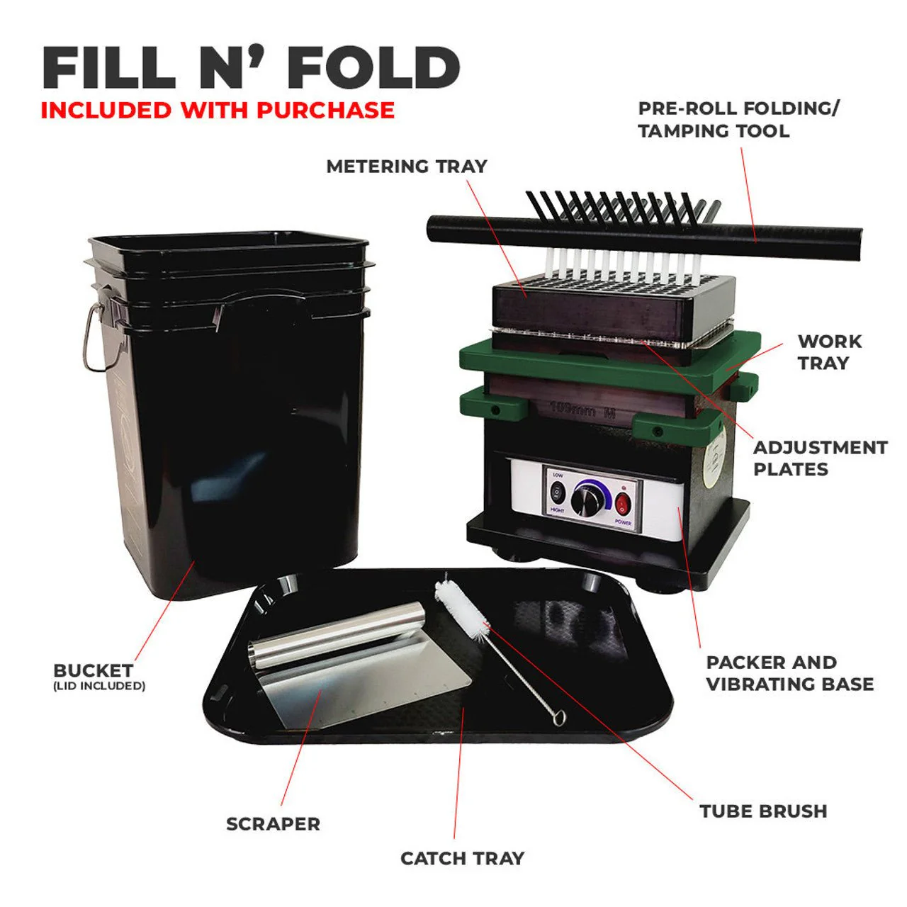 Custom Cones Preroll Press - Fill N' Fold - Single Package - Image 22