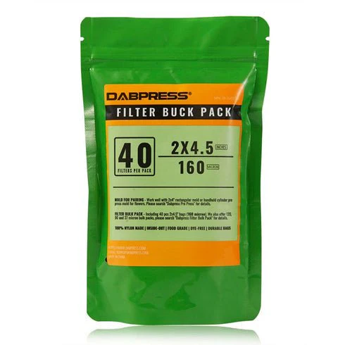 DABPRESS 2X4.5" 160-MICRON ROSIN BAG BULK PACK