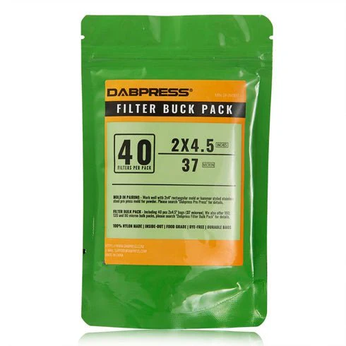 DABPRESS ROSIN FILTER BULK PACK OF 2X4.5" ( 37 MICRON )