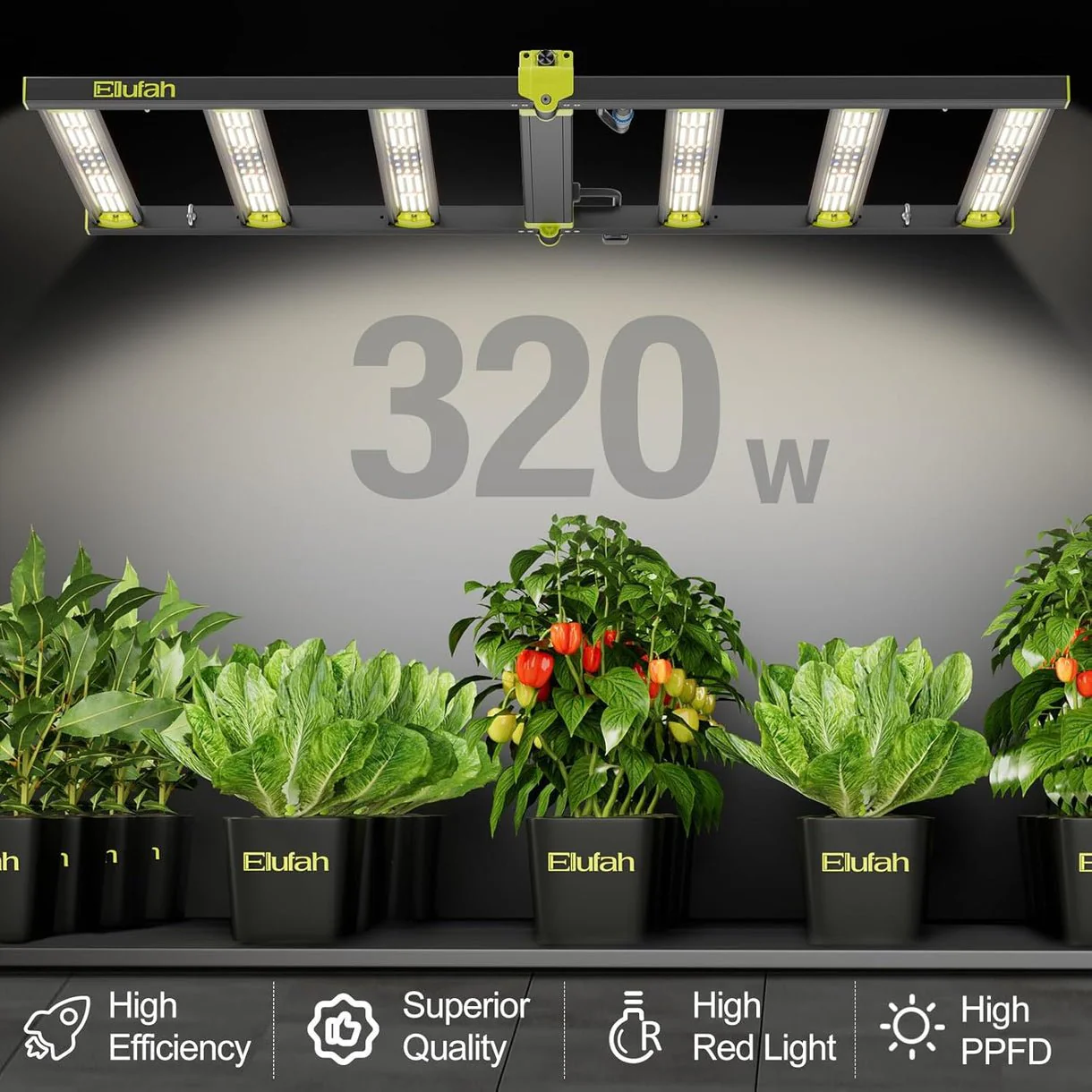 Elufah NHI3200-24 320 Watt LED Grow Light 2x4 Commercial - Image 3