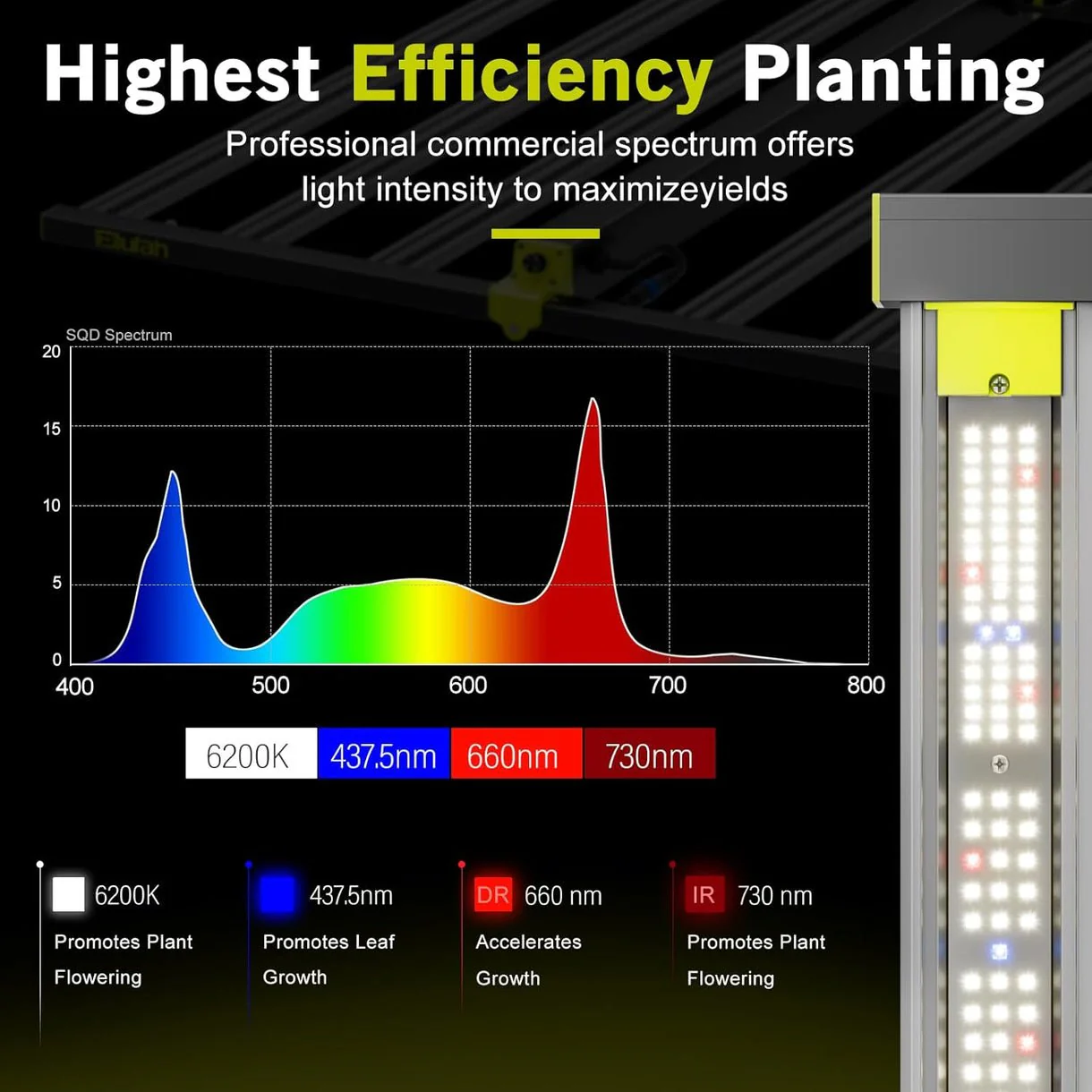 Elufah NHI3200-24 320 Watt LED Grow Light 2x4 Commercial - Image 8
