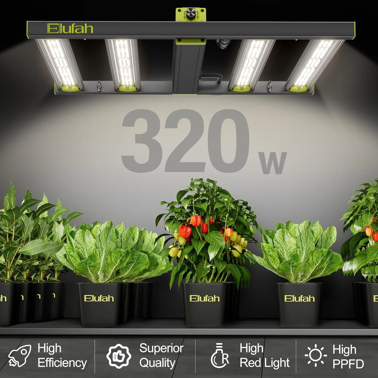 Elufah NHI3200-33 320 Watt LED Grow Light 3x3 Commercial Full Spectrum - Image 8