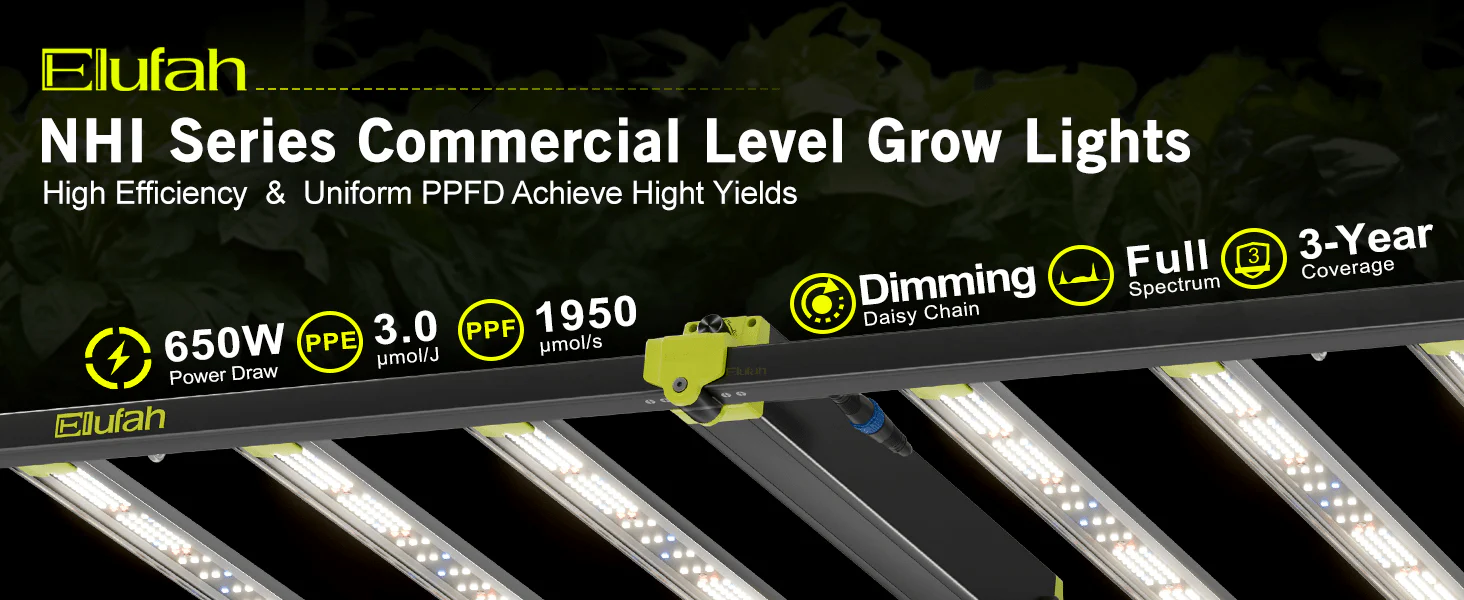 Elufah NHI6500 650 Watt LED Grow Light 4x4 Commercial - Image 13