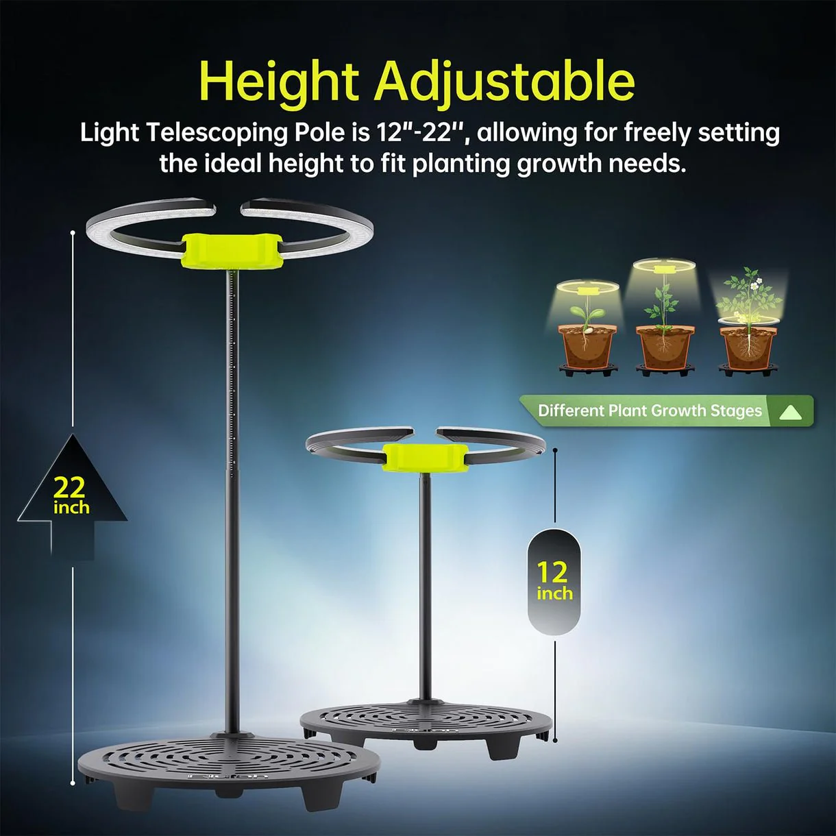 Elufah Saturn480 48 Watt Under Canopy LED Grow Light | 2 Ring Lights - Image 7