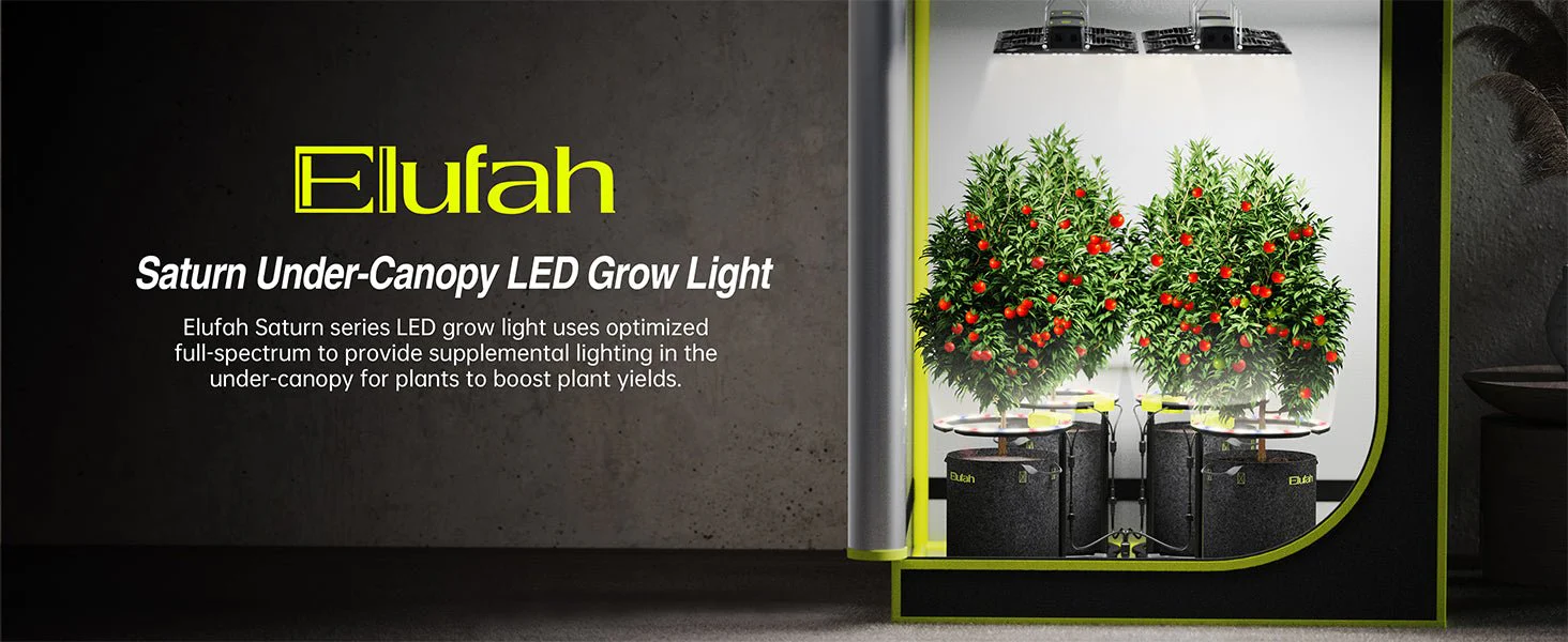 Elufah Saturn720 72 Watt Under Canopy LED Grow Light | 3 Ring Lights - Image 10