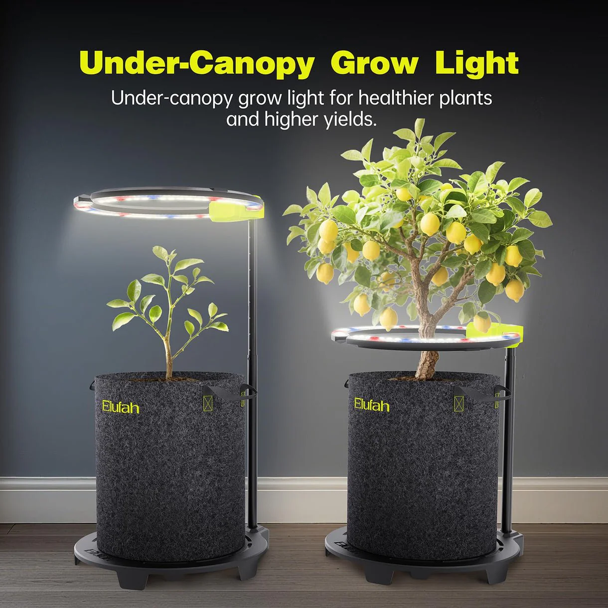 Elufah Saturn720 72 Watt Under Canopy LED Grow Light | 3 Ring Lights - Image 6