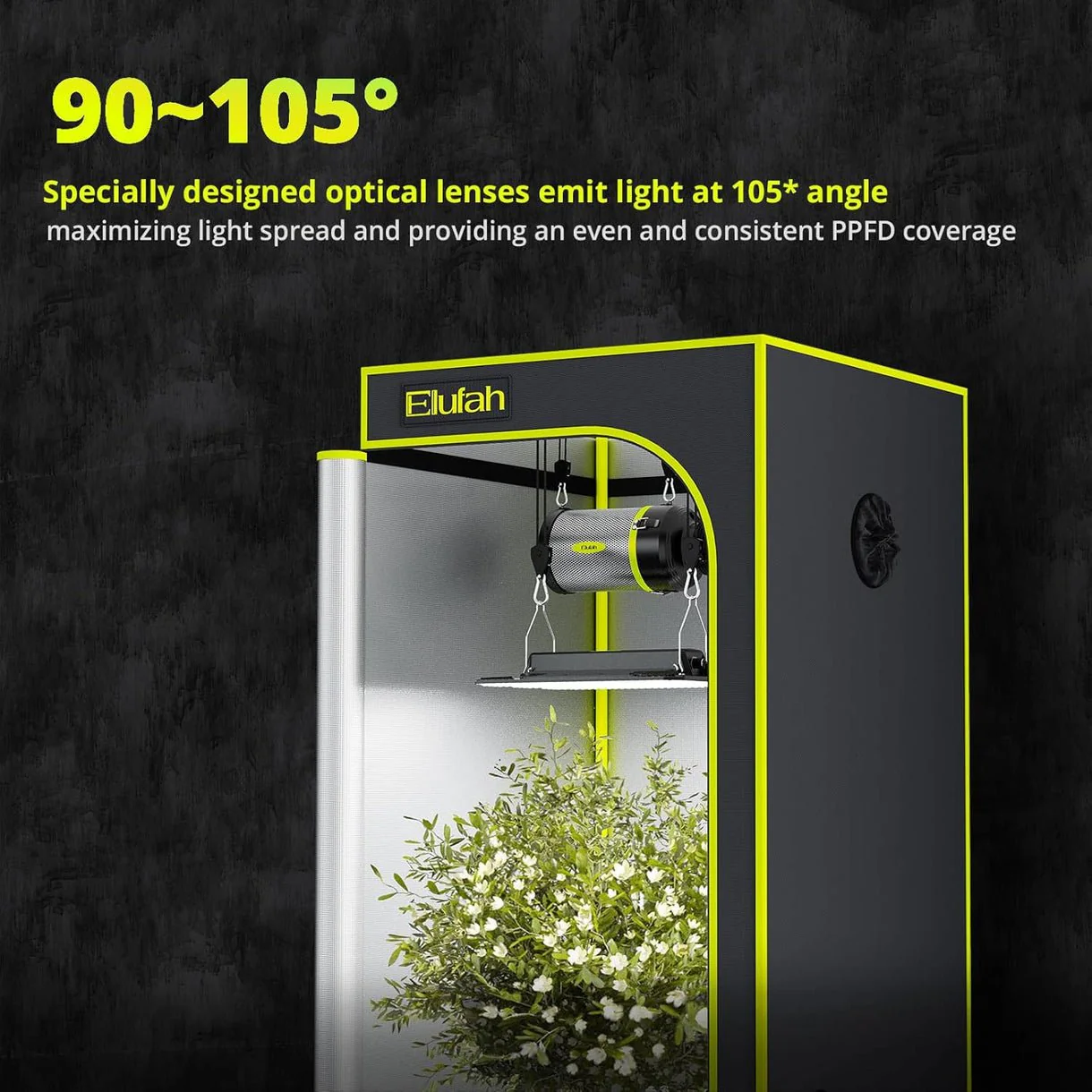 Elufah UAP1200 120 Watt LED Grow Light 2x2 ft - Image 2