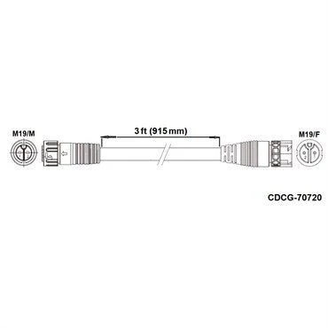 Fluence DC Light Bar Extender 12ft – M16 Threaded to M16 Threaded Connector - Image 6