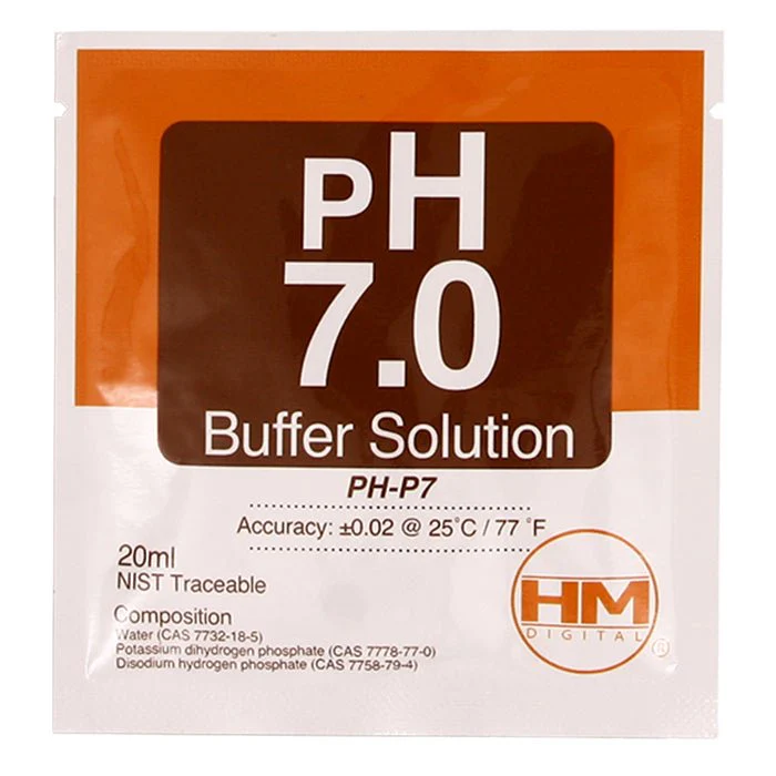 HM Digital pH 7.0 buffer solution - 20 packets of 20 ml - Image 2