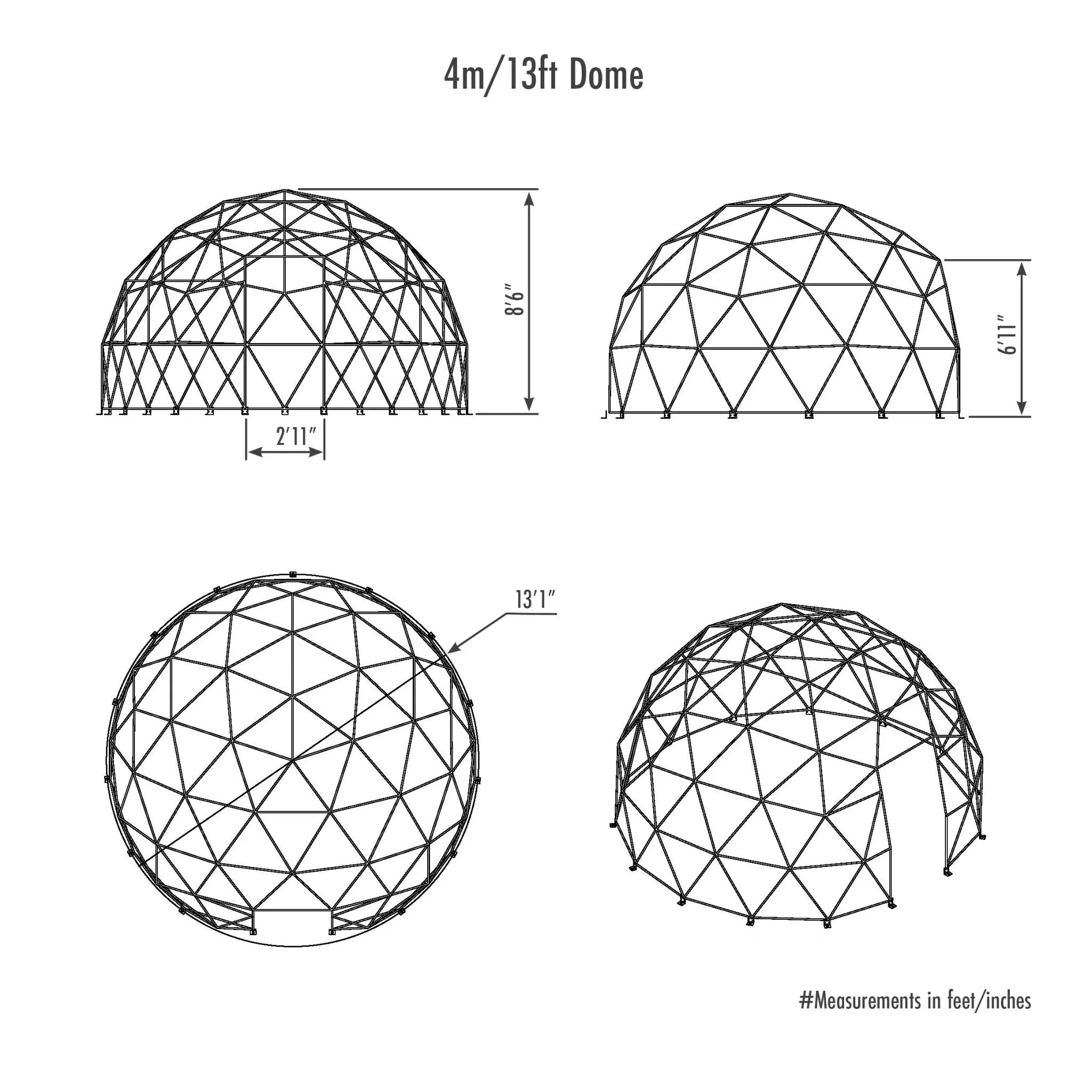 Lumen & Forge Geodesic Greenhouse Dome Kit - Image 9
