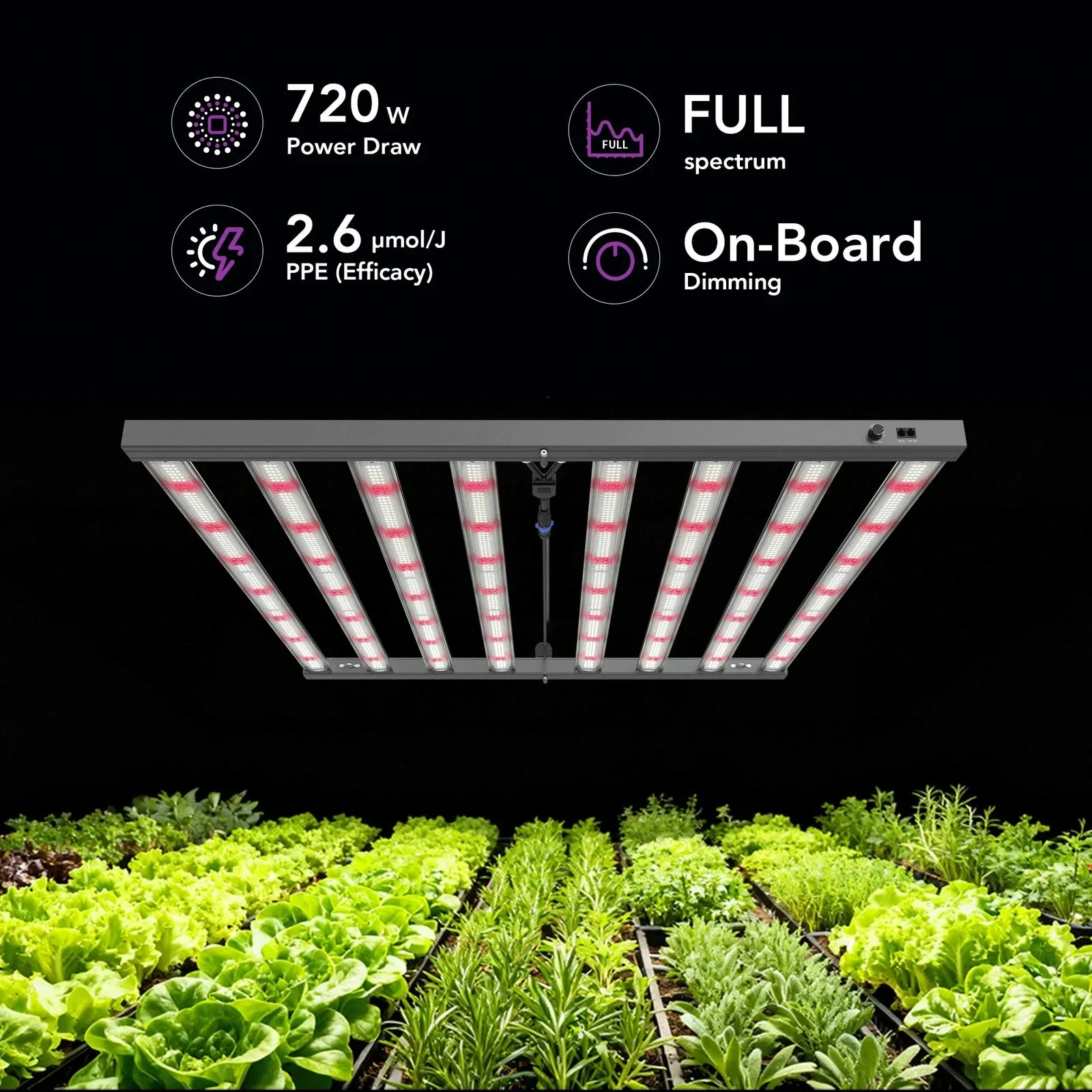 Medic Grow MEDIC BOX 07 720w 4x4 Grow Light Dimmable Full-Spectrum LED - Image 2