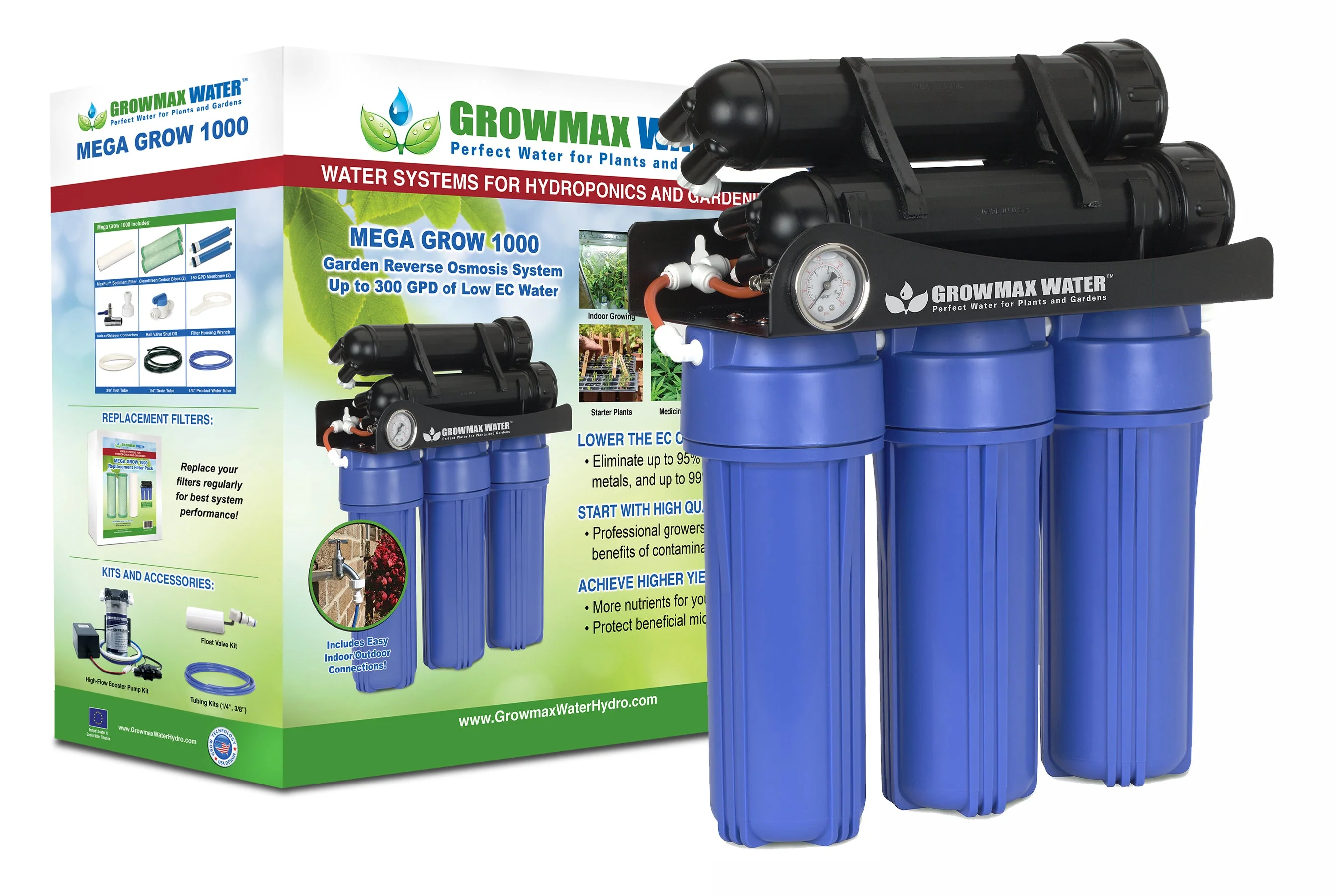 GrowMax Water Mega Grow 1000 GPD Reverse Osmosis Water Filtration System - Image 9