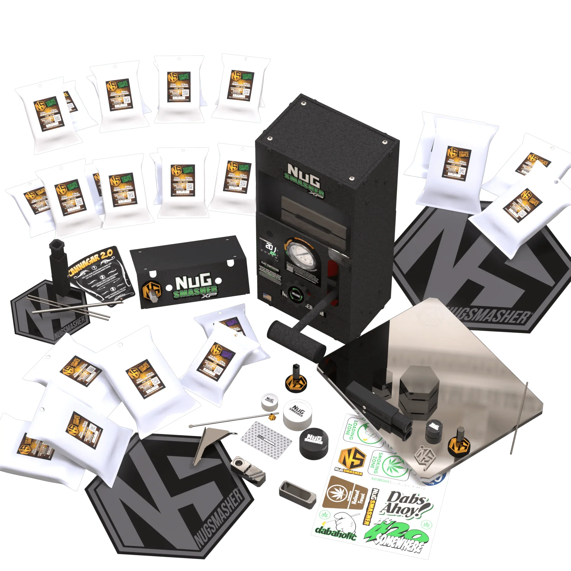 NugSmasher XP 12 Ton Rosin Press Masters Bundle