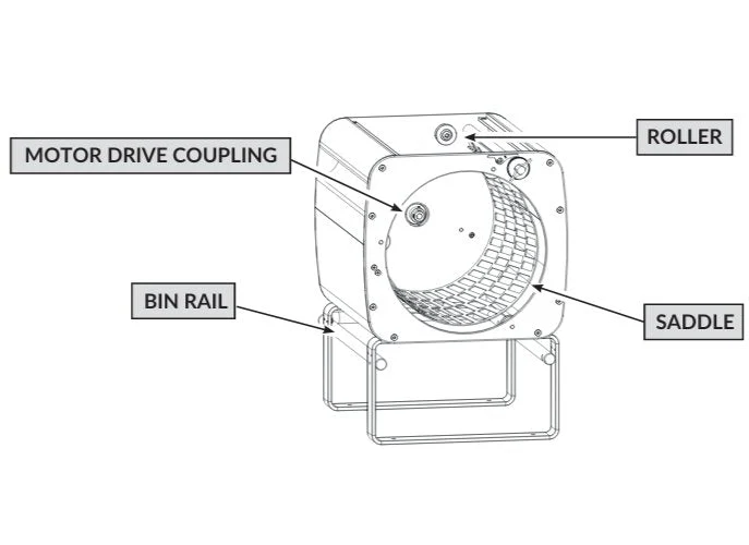 Twister Technologies Rail, Bin Holder, Batchone Go