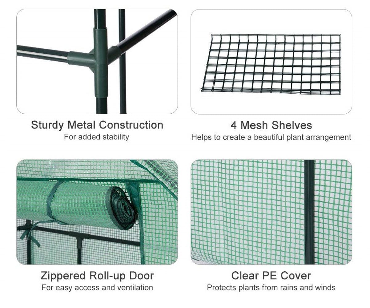 Riverstone Medium Portable Walk In Greenhouse with Heavy Duty Opaque Cover - Image 3