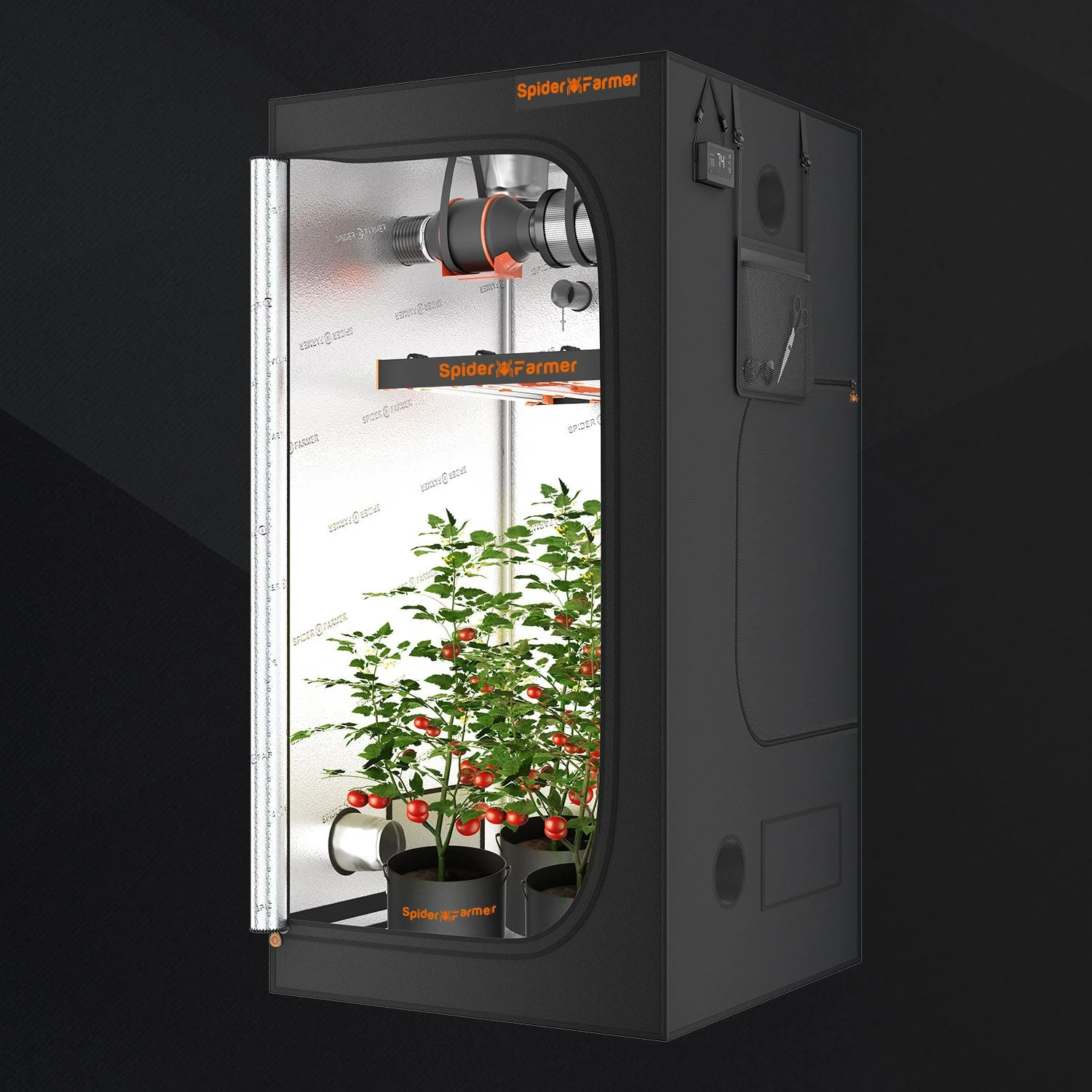 Spider Farmer 3’x3’x6′ 90cm x 90cm x 180cm Indoor Grow Tent （Free Grinder）