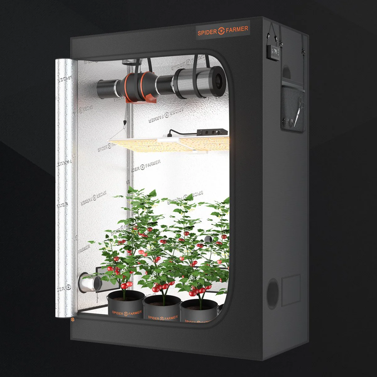 Spider Farmer 4’x4’x6.5′ 120cm x 120cm x 200cm Indoor Grow Tent - Image 2