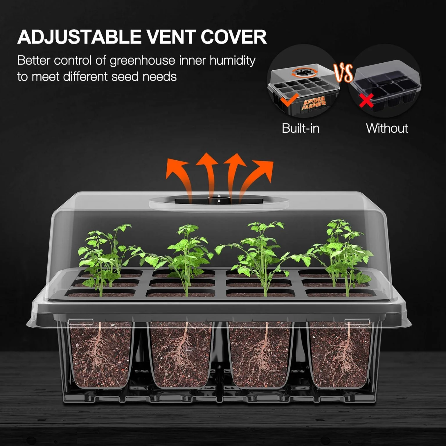 4 Pack Spider Farmer Seed Starting Trays Germination Tray - Image 4