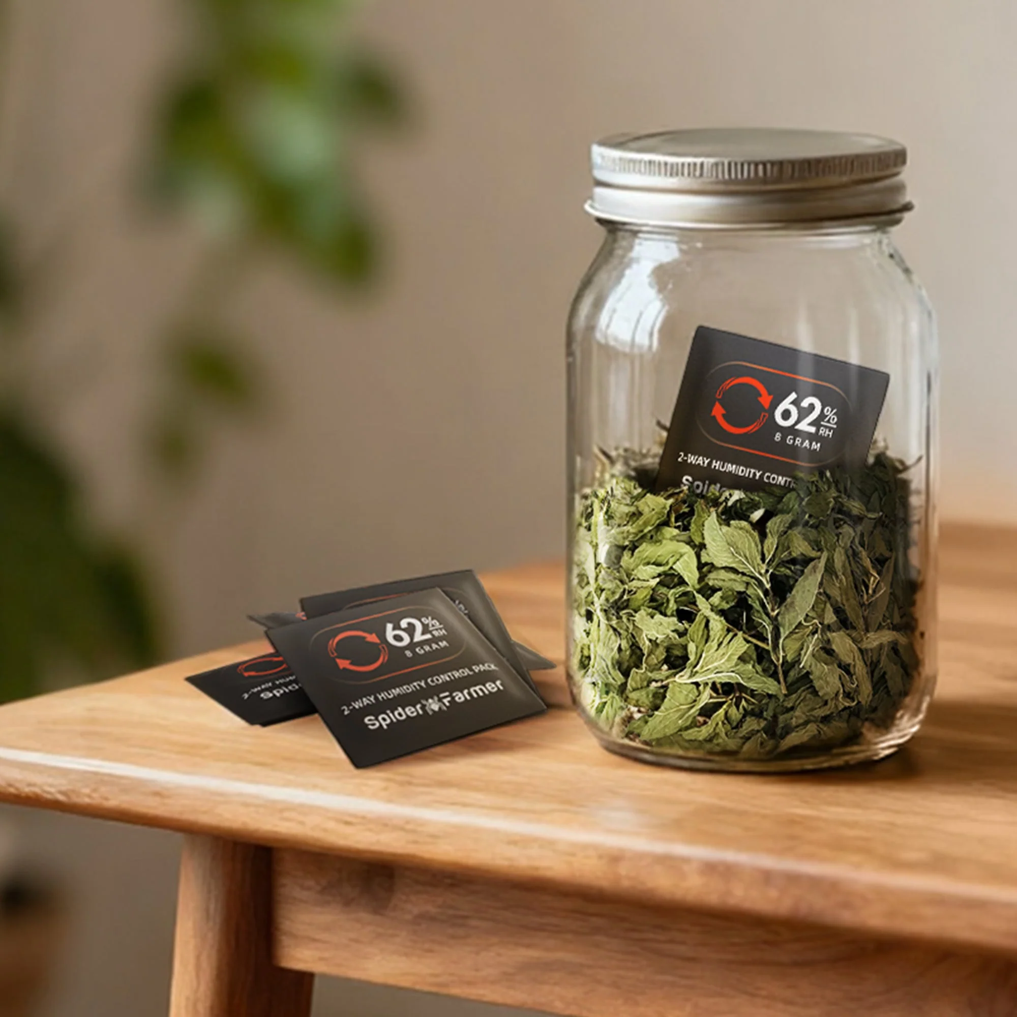 Spider Farmer 62% RH 8g 2-Way Humidity Control Packs | 10 Packs | Each for Storing 1 oz | Moisture Balance for Herbs, Cigar, Food & Wood Products Fresh Storage | Great for Small Storage Containers, Mason jars
