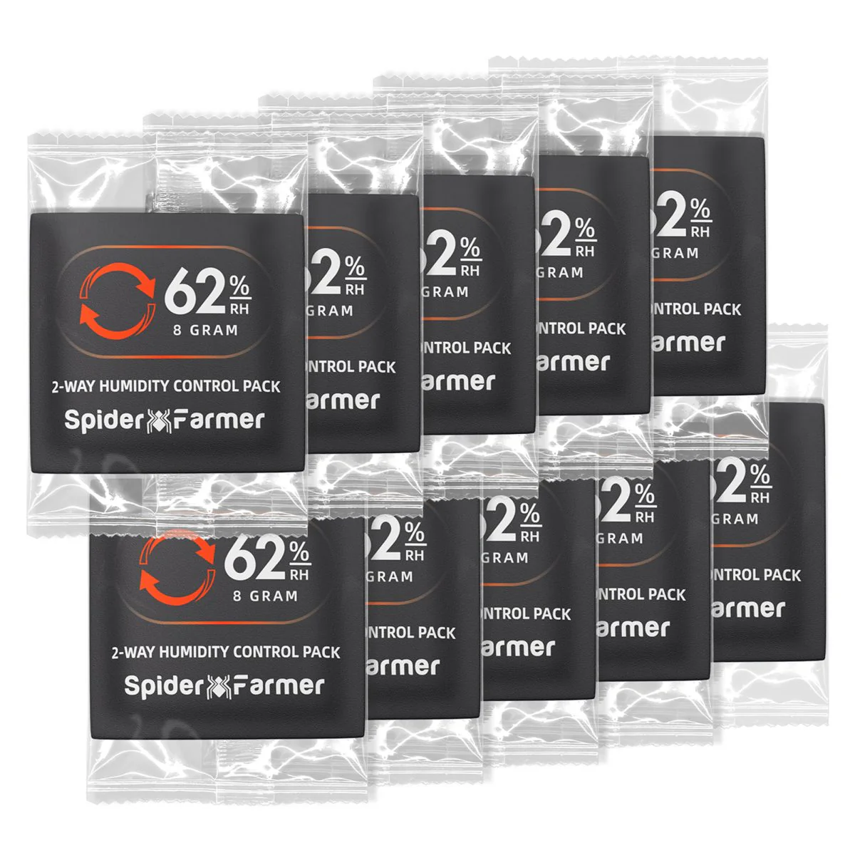 Spider Farmer 62% RH 8g 2-Way Humidity Control Packs | 10 Packs | Each for Storing 1 oz | Moisture Balance for Herbs, Cigar, Food & Wood Products Fresh Storage | Great for Small Storage Containers, Mason jars - Image 3