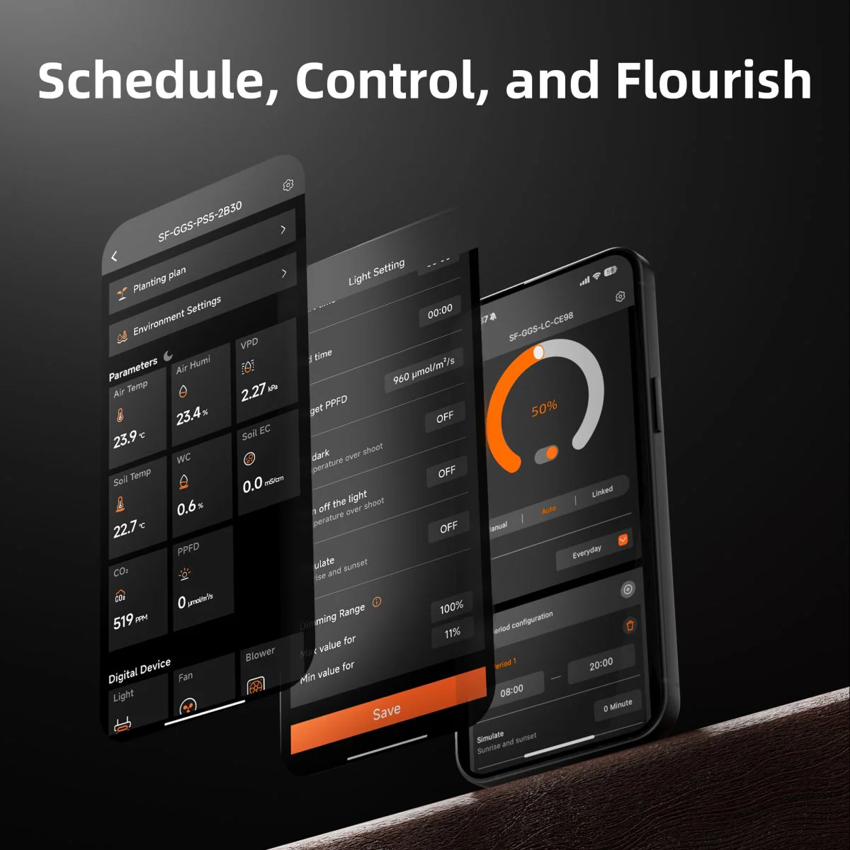Spider Farmer GGS Grow Tent Climate Controller Kits: Temperature, Humidity, VPD Monitoring, Scheduling, Data Tracking, Bluetooth & WiFi for Optimized Climate Management - Image 7