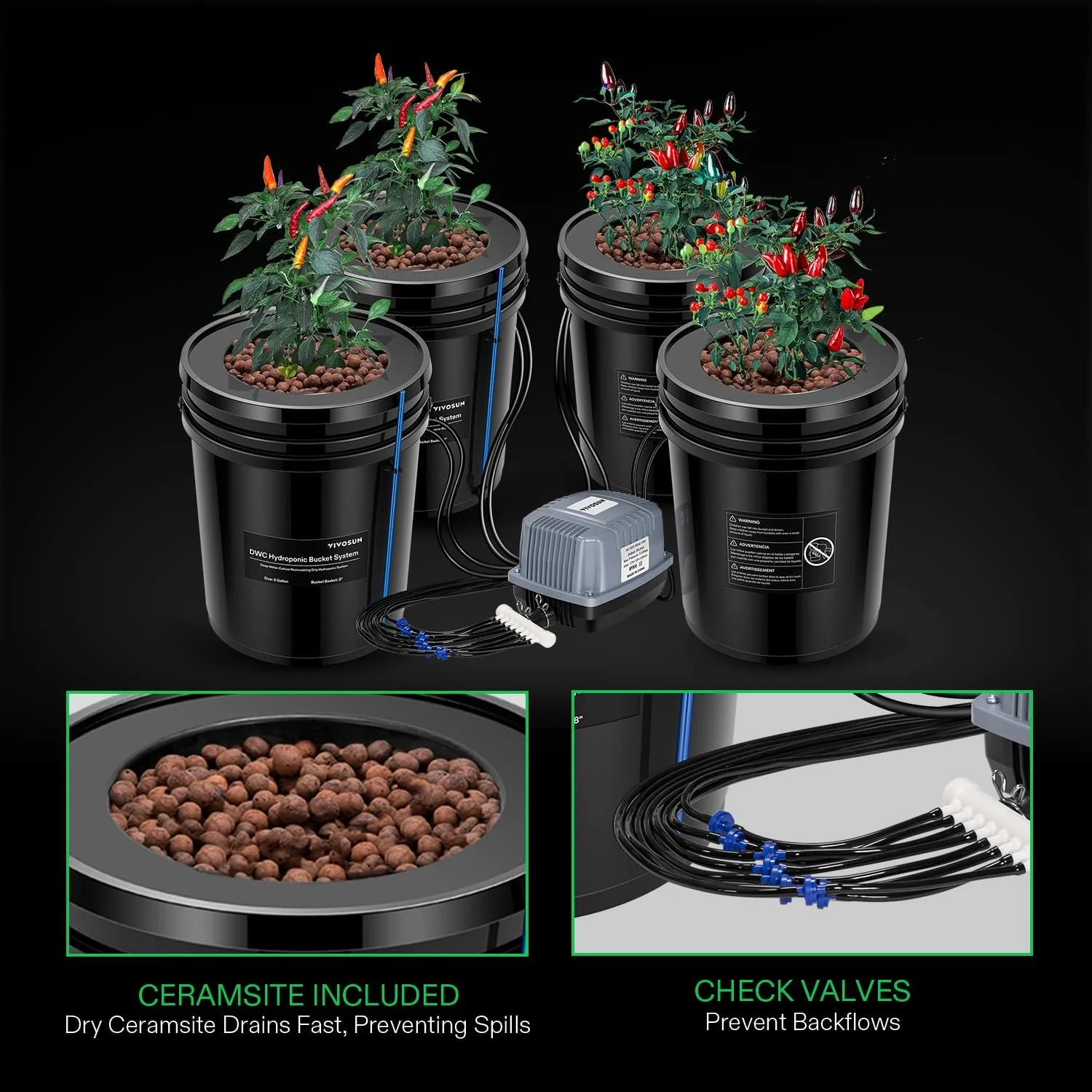 Vivosun Hydroponic Growing System Kit - Image 4