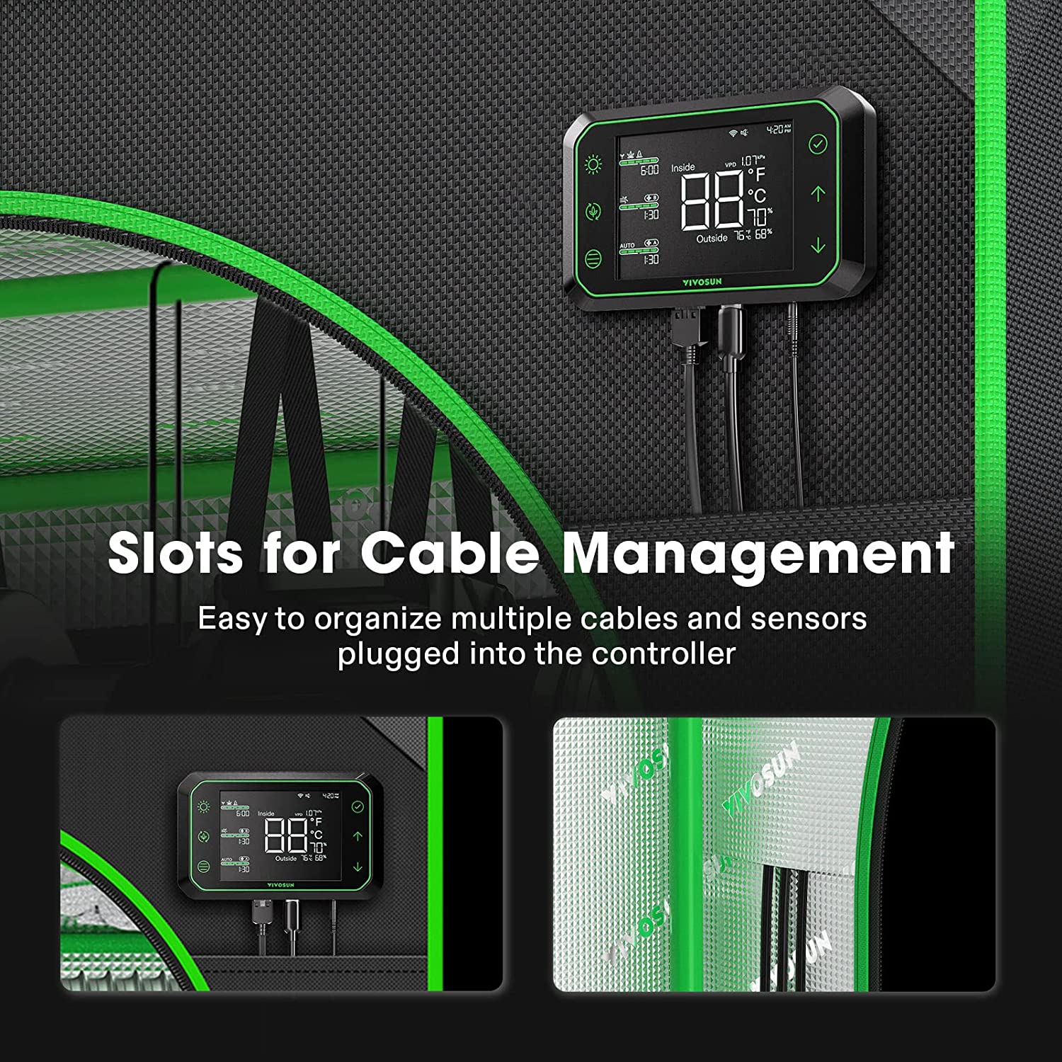 Vivosun Mylar 5x5 Grow Tent, 60″ x 60″ x 80″ - Image 5
