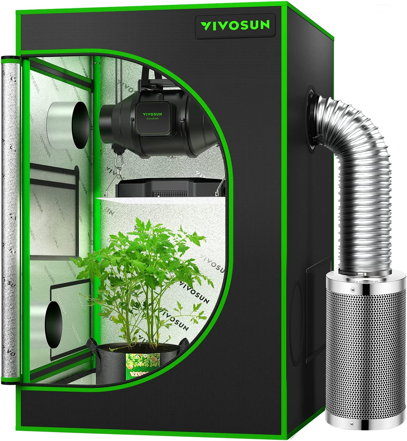 Vivosun Mylar Grow Tent, 24″ x 24″ x 36″