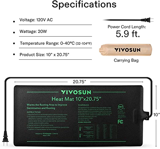 Vivosun  Seedling Heat Mat and Digital Thermostat Combo Set Met Standard - Image 4
